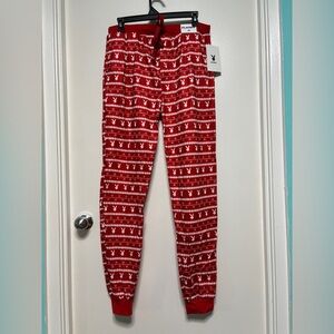 BNWT PLAYBOY RED PAJAMA JOGGER PANTS